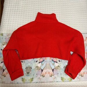 The Pants Store Orange Cropped Sweater 🍑🧡